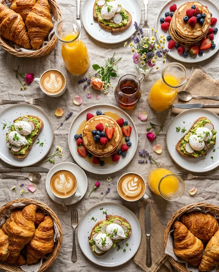 Brunch spread concept — AI-generated