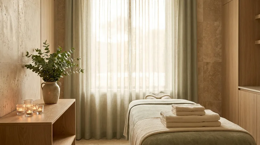 Spa treatment room concept — AI-generated